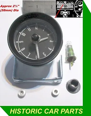 £199.99 • Buy 2¼” (58mm) DASHBOARD 12v ANALOGUE CLOCK For Classic/Historic Vehicles 1960-70