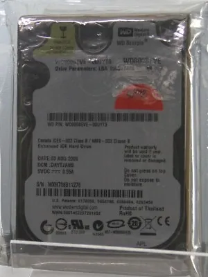 Western Digital 80GB IDE 2.5 Hard Drive (WD800BEVE-00UYT0) • $99.99
