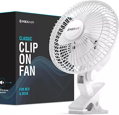 6-Inch Clip On Fan360 Degree RotationTwo Speed Portable Clip Fan With Strong C • $23.15