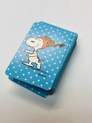Vintage Snoopy Miniature Playing Card Deck (no Box) Winter Snowing Deck BIN 9 • $13.95