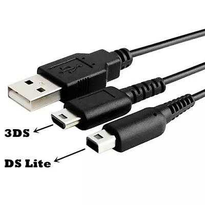 2 In1 Charging Charger USB Cable (JS25) For Nintendo 3DS XL LL DS Lite DSi 2DS  • $4.50