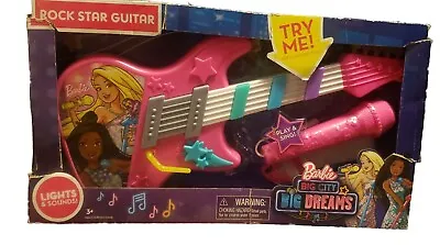 Barbie Rock Star Toy Guitar W/ Lights Sounds Microphone Music • $19.99