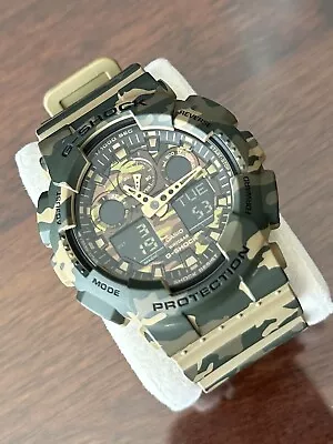 Casio G-Shock GA-100 Military Sports Watch. Camo Green • $85