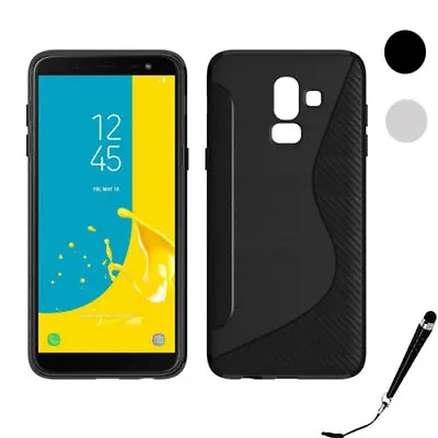$5.99 • Buy S Curve Gel Jelly Cover Case For Samsung Galaxy J8 2018 + Stylus 