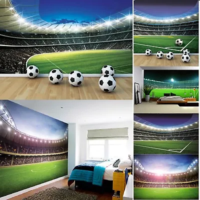 Football Stadium Wall Mural Photo Wallpapers For Boys Bedroom Field Kids Poster • £44.09