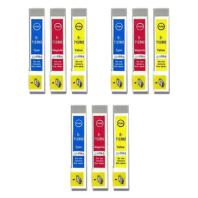 £14.20 • Buy 9 C/M/Y Ink Cartridges For Epson Stylus CX4300, DX4400, DX7000F, DX7450, SX205