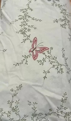 VTG Butterfly Off White Full Size Fitted Sheet • $24.99