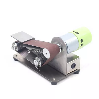 Electric Polish Grinding Belt Machine Mini Belt Sander DIY Knife Edge Sharpener • $37