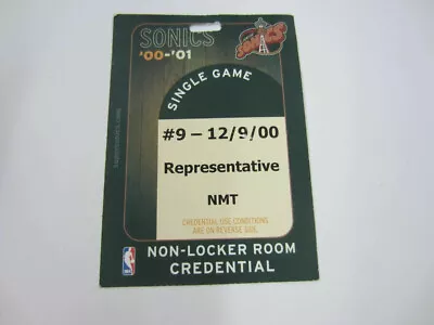 #245 SEATTLE SONICS NBA 2000 Press Pass Media Credential • $9.99