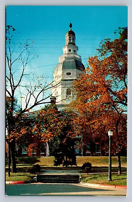 Postcard Maryland Annapolis State House In Autumn Chrome Unposted D559 • $4.97