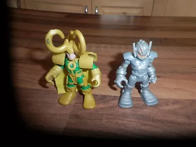 Imaginext Playskool Marvel Heroes Loki & Ultron Action Figures • £4.99