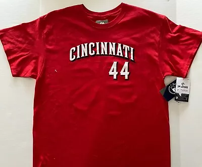 Cincinnati Reds # 44 ELLY  DE LA CRUZ Majestic T-SHIRT Men’s Size Large New Wtag • $14.99