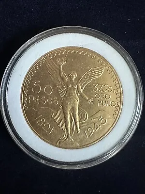 MEXICAN 50 PESOS 1821 - 1945 Gold / Copper “A Really Nice Coin Not To Be Missed” • £35