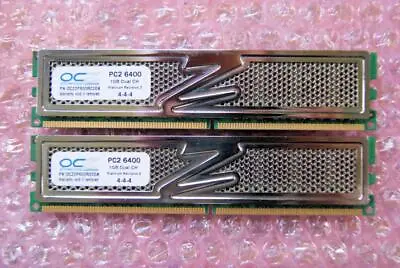 £11.99 • Buy 2GB 2 X 1GB OCZ Platinum OCZ2P800R22GK DDR2-800MHz PC2-6400 240-Pin Non ECC RAM