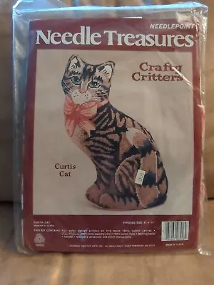 Needle Treasures Crafty Critters Curtis Cat Needlepoint Kit Elsa Williams NEW • $24.95