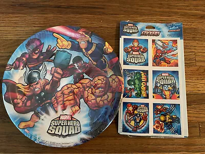 Hallmark Marvel Superhero Squad Dessert Plates And Stickers • £3.85