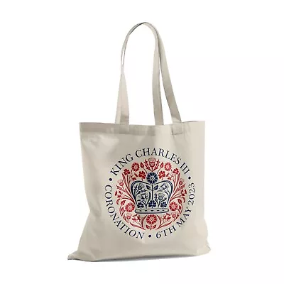 King Coronation Tote Bag Commemorative Memorabilia Reusable Shopping Bag Gift • £12