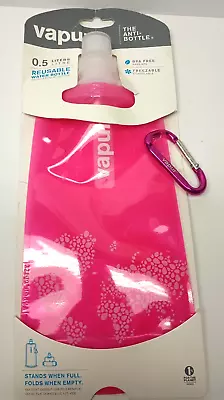 NEW Camelbak Vapur Anti-Bottle 0.5 Liters Reusable PINK Water Bottle Foldable • $14.09