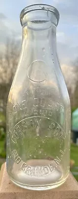 RARE Corson Bros Rio Grande NJ One Quart Dairy Milk Bottle Cape May County • $29