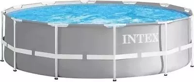 Intex 12Ft X 30In Prism Frame Pool Above Ground Swimming Pool - Gray • £99.99