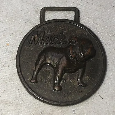 Vintage MACK Trucks Performance Counts Bulldog Brass Keychain • $24