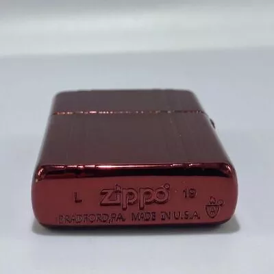 Used Zippo Armor Red Color Oil Lighter Extremely Rare Japan 024 • $193.88