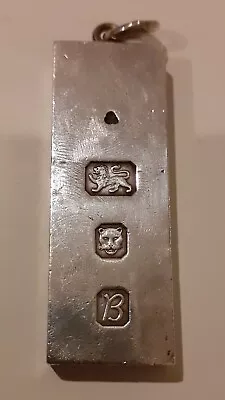 £25 • Buy Heavy Vintage Over 1 Oz  Silver Ingot Pendant 1976 London Bullion Bar 
