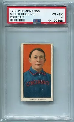 1909-11 T206 Piedmont 350 Miller Huggins Portrait PSA 4 HOF • $400