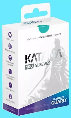 100 ULTIMATE GUARD KATANA TURQUOISE STANDARD SIZE Card SLEEVES Deck Protector • $15.99