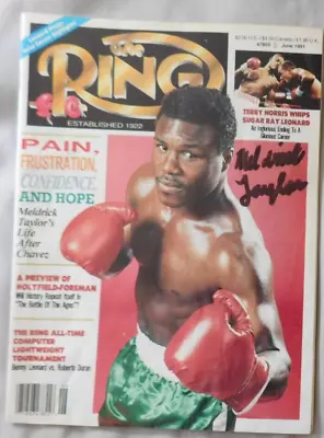 June 1991 The RING Magazine Meldrick Taylor Signed Magazine • $20