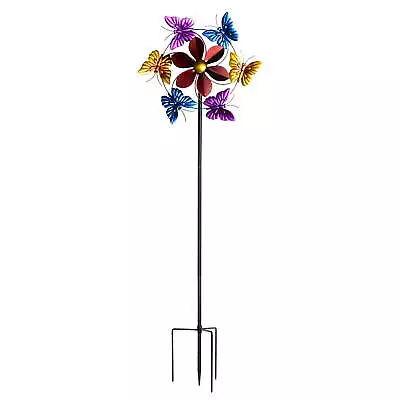 53  Wind Multi-color Metal Butterflies Wind Spinner • $21.48