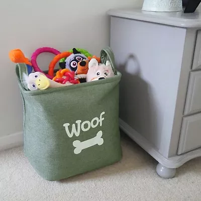 Rosewood Forest Canvas Pet Dog Toy Holder Basket Bag  • £14.79