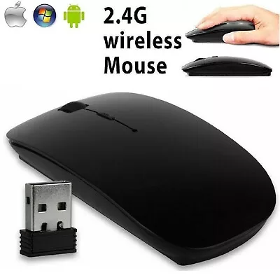 $8.99 • Buy Slim 2.4GHz Wireless Optical Mouse Mice Wireless USB Receiver For Laptop PC