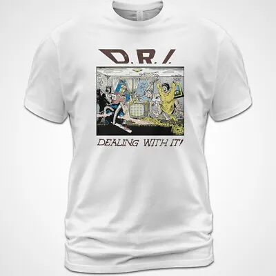 Cotton Unisex T-shirt Dealing With It! Dirty Rotten Imbeciles D.R.I. Kurt Brecht • $17.95