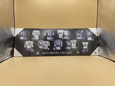 Minnesota Vikings NFL Jersey Uniform Evolution 24 X8  Wood Wall Plaque Sign NEW • $29.99