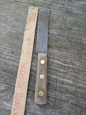 Vintage Solingen Carbon Old Time Worn Wood Handle Knife  • $17.99