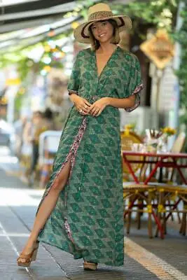 Wholesale Lot Of VIntage Indian Silk Pre-Used Recycled Sari Dress Hippie Kaftan • $381.32