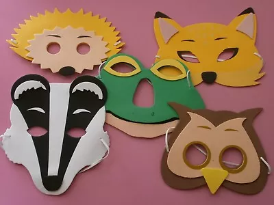 £2.25 • Buy Woodland Animals Eye Masks* Fox*Hedgehog*Owl*Badger*Frog