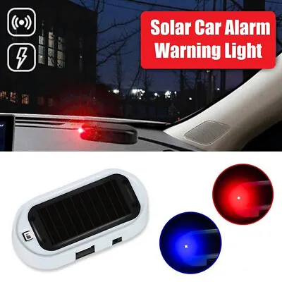 Car Light LED Fake Solar Alarm Warning Strobe Flash Lamp Anti-theft Accessories • $6.14