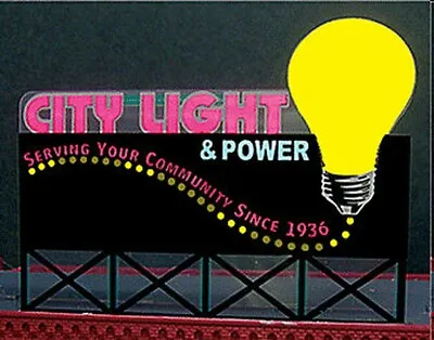 Miller Engineering ~ N Scale ~ City Light & Power Neon Animated Billboard ~ 9282 • $23.97
