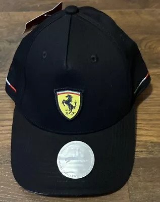 FERRARI F1 Hat Black NEW NWT Puma Unisex Formula 1 Adjustable Baseball Cap • $33.49