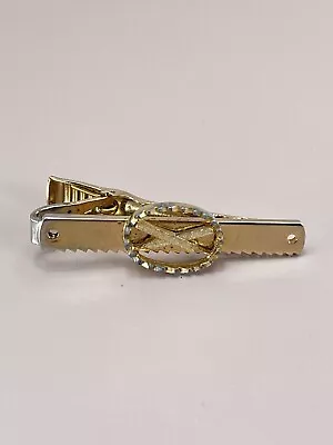 Vintage Nicholson Tie Clip Saw Blades Metal Files Gold Tone 1-5/8  Signed • $11