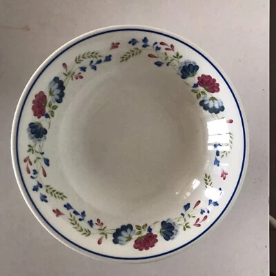 £4 • Buy Pottery Bhs Priory - Blue Floral Vintage Ironstone Tableware - Pudding Bowl