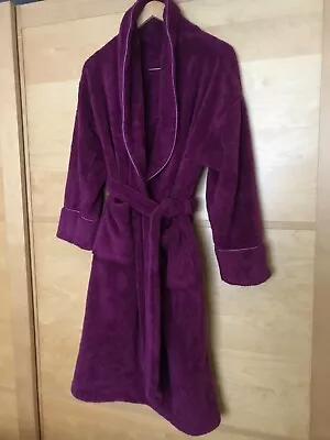 Purple Aubergine M&S Fluffy Warm Dressing Gown 12/14 • £9.95