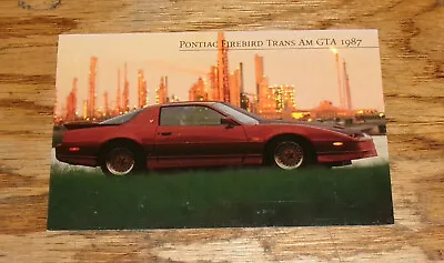 Original 1987 Pontiac Firebird Trans Am GTA Postcard 87 • $10