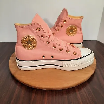 Converse Chuck Taylor All Star Lift Platform Womens Size 7 Shoes Rose Gold YOU • $59.99