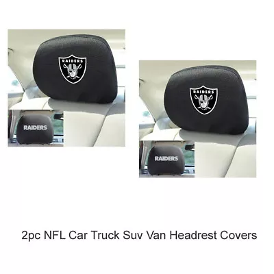 New NFL Oakland Raiders Car & Truck Embroidered Headrest Covers Set Of 2 • $16.99