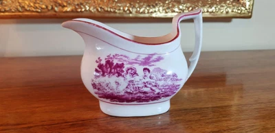 £12 • Buy 19thC Victorian Antique English Pink Sunderland & Staffordshire Pottery Jug