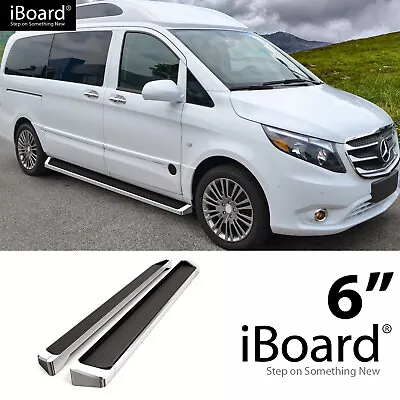 Running Board Step 6in Aluminum Silver Fit Mercedes-Benz Metris Cargo Van 16-23 • $245