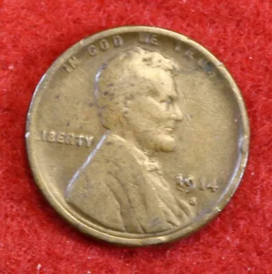 1914-S Lincoln Wheat Cent Penny Nice Circulated Coin LW2384 • $19.95